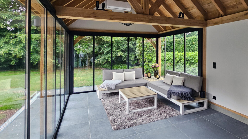 Glazen Wanden Buiten Dubbel Glas